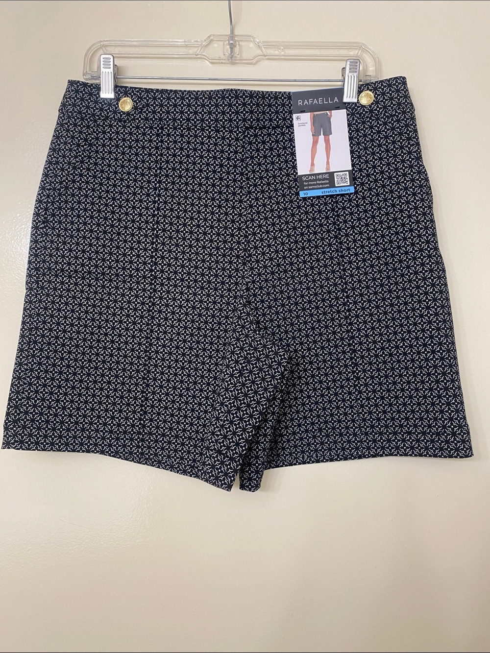 Rafaella Black Patterned Women’s Bermuda Shorts